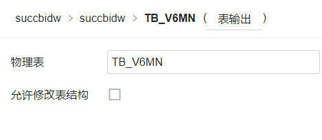 物理表名称